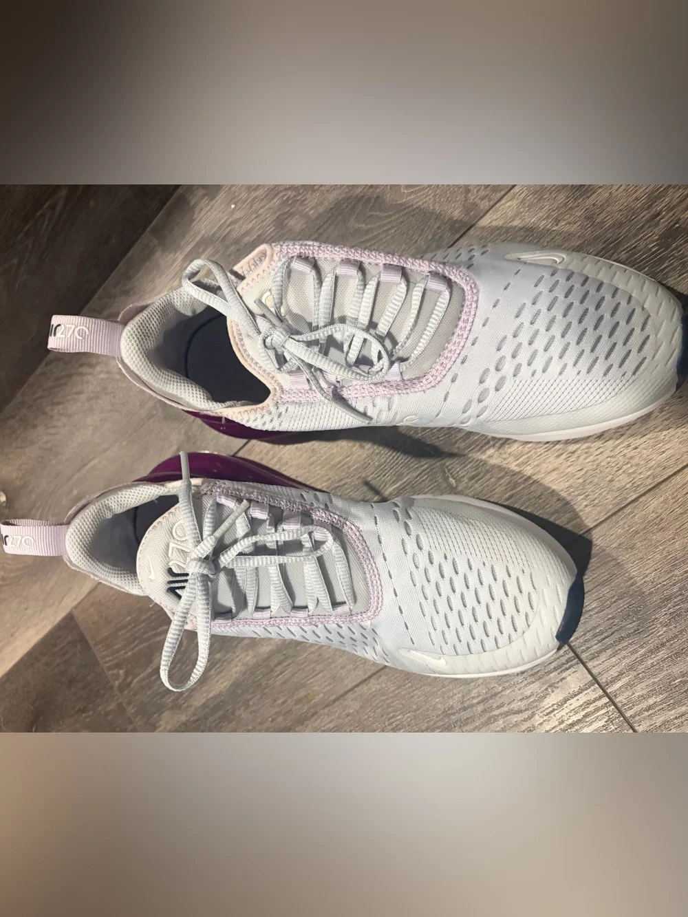 Nike Air Max 270 GS Pure Platinum Violet Frost 943345-023 Size 6.5Y